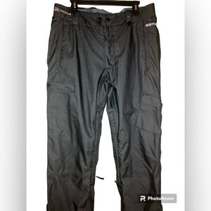 Burton White Collection Cosmic Delight Shell Snowboard Pants Sz L Grey Denim